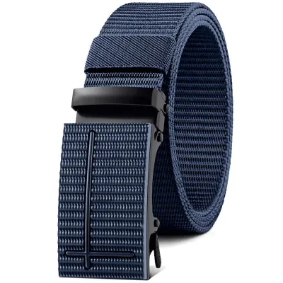 Men's Casual Sports Solid Color Woven Canvas Automatic Buckle Belt
