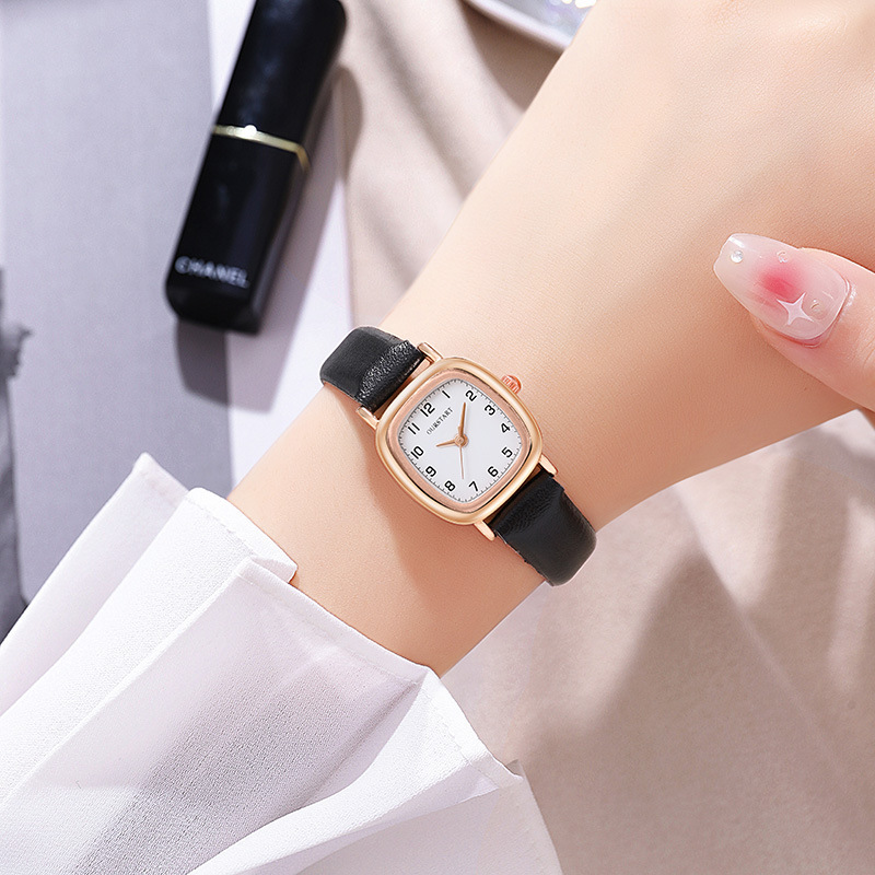 Wholesale Fashion Women Simple Candy Color Pu Band Square Watch