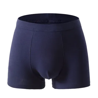 Men Sexy 3D No Mark Solid Color Plus Size Cotton Mid Waist Boxer Pants