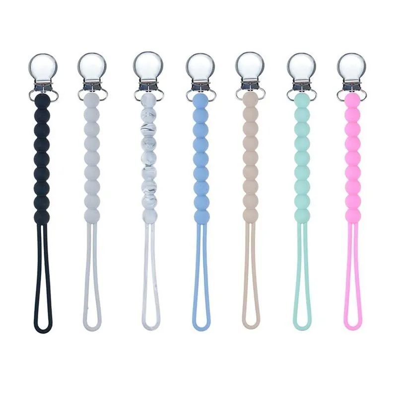 Kids Baby Unisex Cute Silicone Anti-Drop Pacifier Clip Chains