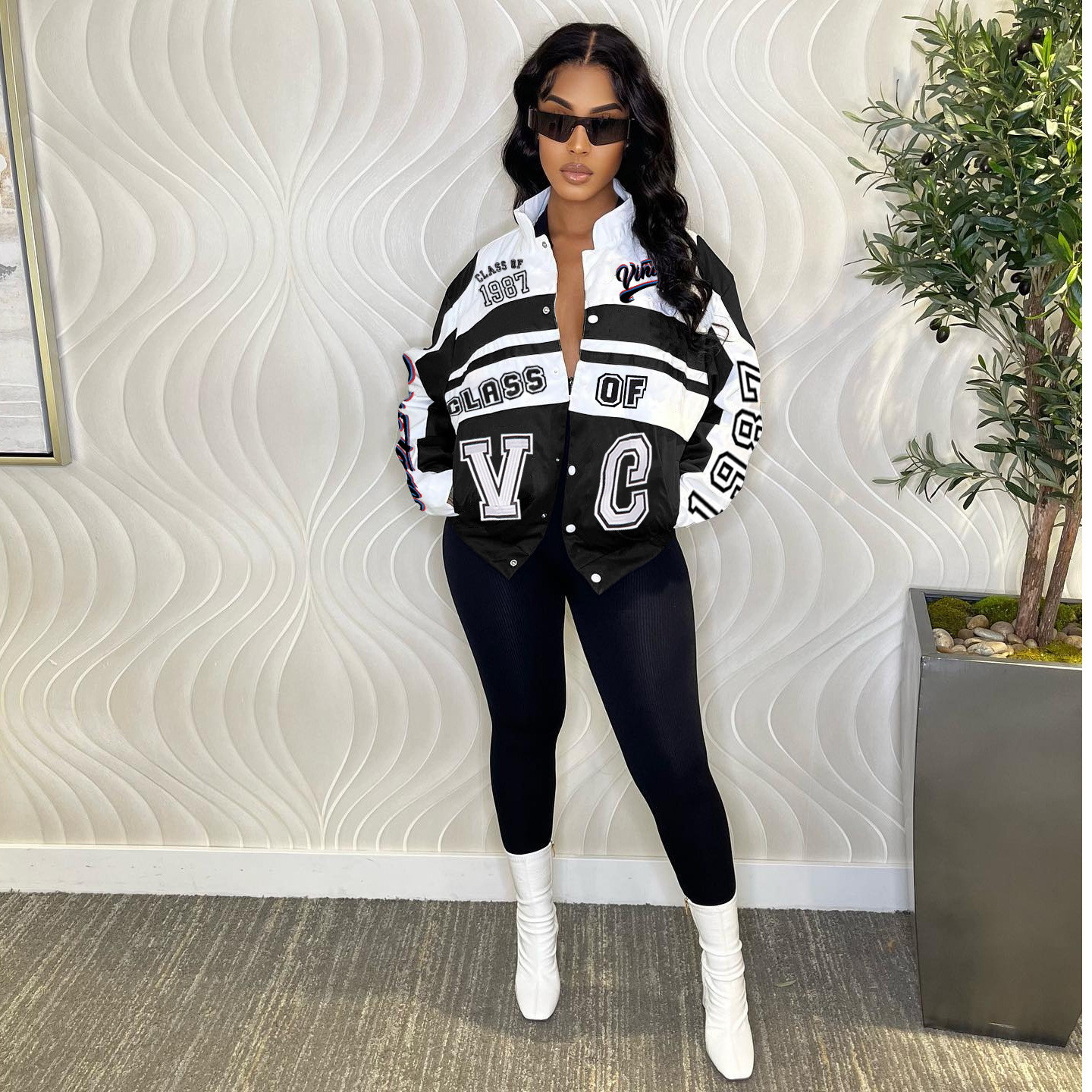 Wholesale Street Punk Women Graphic Printing Long Sleeve