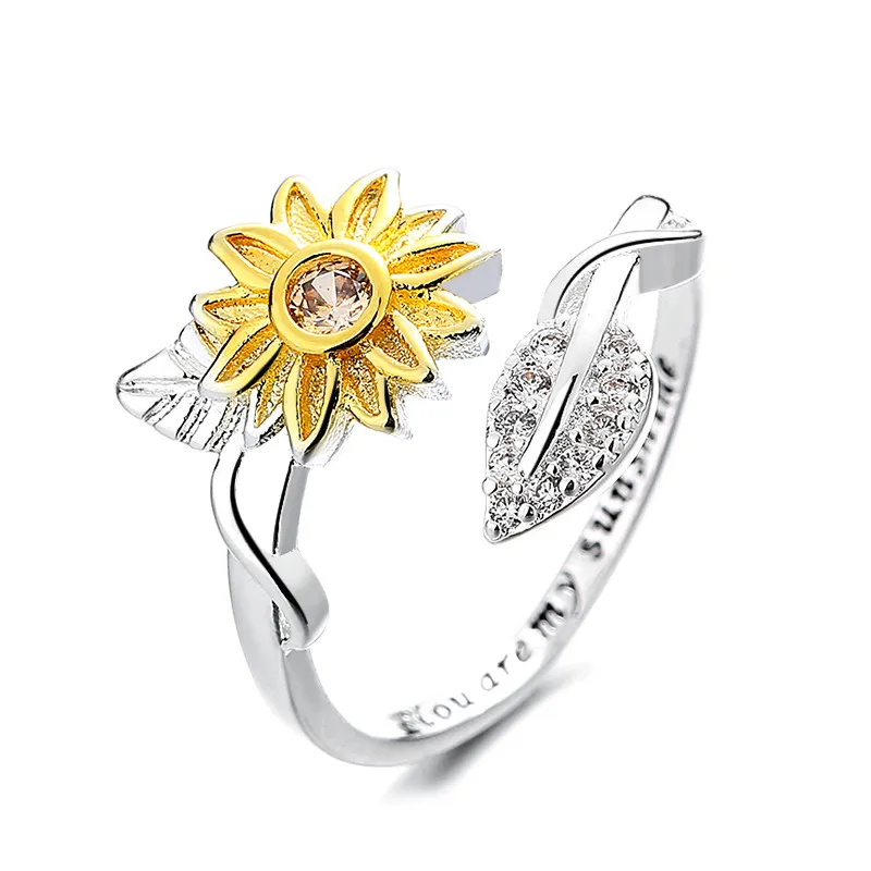 Sunflower Jewelry Aspire Gear Sunflower Ring Daochong