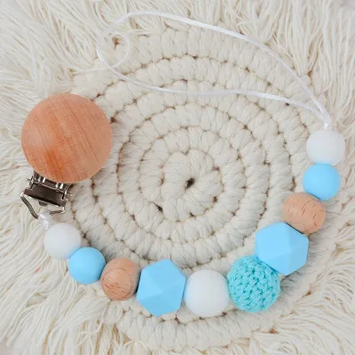 Baby Cute Cartoon Anti-Drop Pacifier Chains - Beech Silicone Pacifier Clip for Kids Accessories
