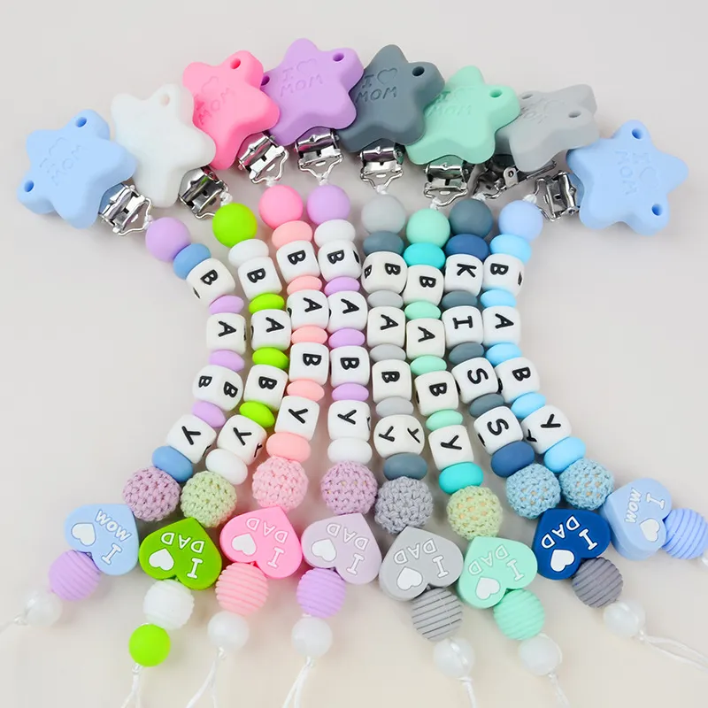 Baby Cute Cartoon Silicone Star Anti-Drop Pacifier Chains