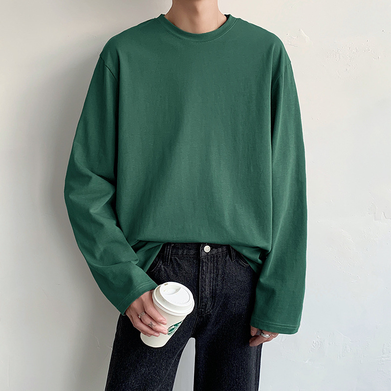★GENERAL IDEA★ GNRL Raglan Man to Man GREEN SBC3U02006 Wholesale Men Spring Autumn Casual Basic Versatile Solid