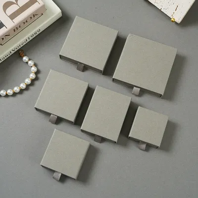 Simple Solid Color Paper Cardboard Jewelry Packaging Gift Box
