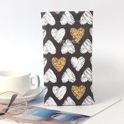 Leather Glasses Case Simple Fashion Leaves Printed Sunglasses Storage Bag