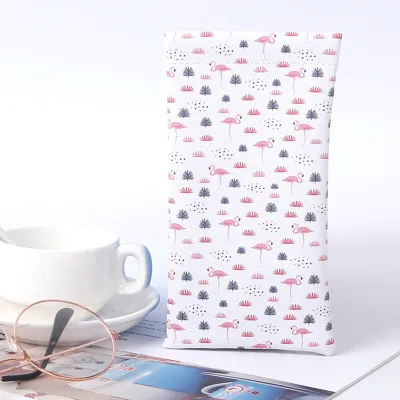 Leather Glasses Case Simple Fashion Leaves Printed Sunglasses Storage Bag