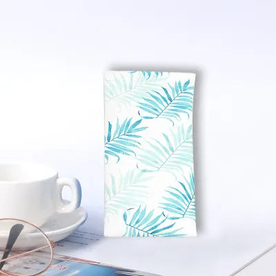 Leather Glasses Case Simple Fashion Leaves Printed Sunglasses Storage Bag