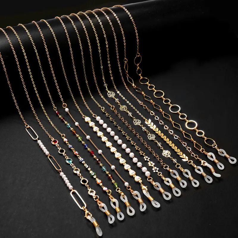 Women Fashion Colorful Metal Copper Non-Slip Glasses Chain