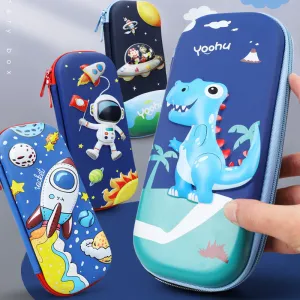 Primary School Cartoon Eva Pencil Case 3D Waterproof Large Capacity Stationery Box