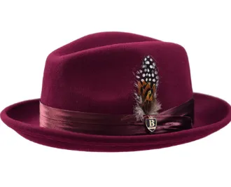 Wool Little Hat Bow Feather Men Jazz Fedora Winter Fedora