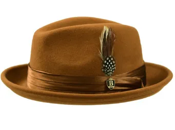 Wool Little Hat Bow Feather Men Jazz Fedora Winter Fedora