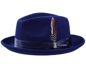 Wool Little Hat Bow Feather Men Jazz Fedora Winter Fedora