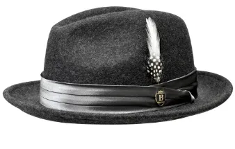 Wool Little Hat Bow Feather Men Jazz Fedora Winter Fedora