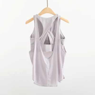 Women's Summer Yoga Running Fitness Tank Top - Sleeveless Sweet Spicy Wind Polyester Slim Fit