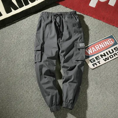 Men Spring Autumn Fashion Casual Sports Versatile Plus Size Solid Color Cargo Jogger Pants