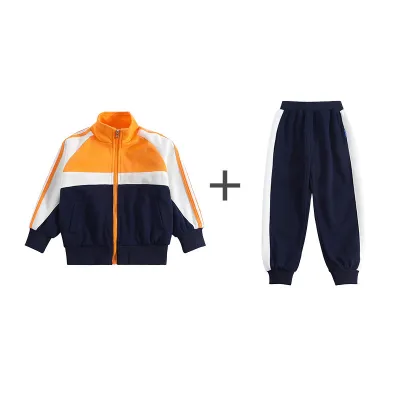 Kids Boys Clothing(3-14T) Fashion Student Baseball Uniform Two-Piece Set Cotton Sportswear
