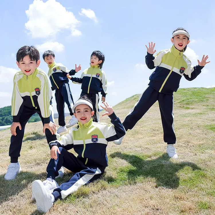Kids Boys Clothing(3-14T) Fashion Student Baseball Uniform Two-Piece Set Cotton Sportswear