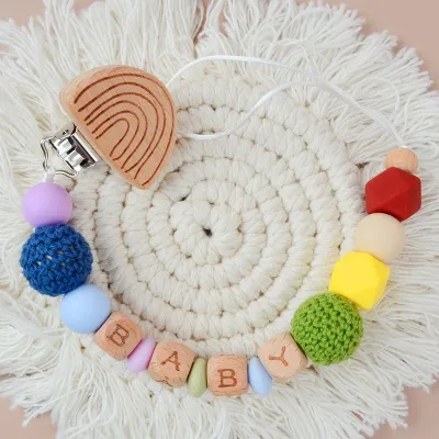 Baby Silicone Beech Anti-Drop Pacifier Chain Cartoon Tooth Gum Clip