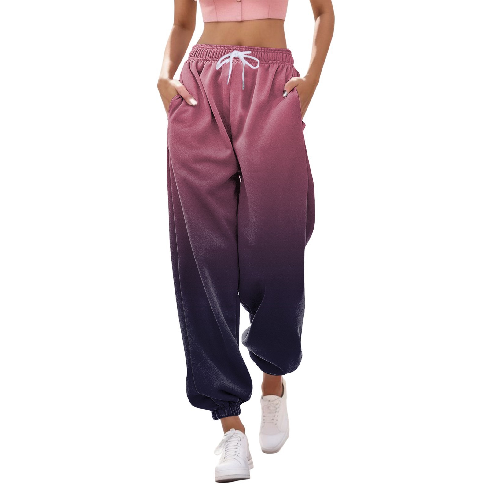 【送料無料/即納】  Women Wholesale Fashion Pants Jogger Printing Gradient Casual 医療・衛生