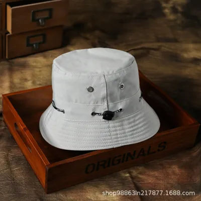 Fashion Casual Outdoor Rope Simple Solid Color Basic Sun Protection Bucket Hat