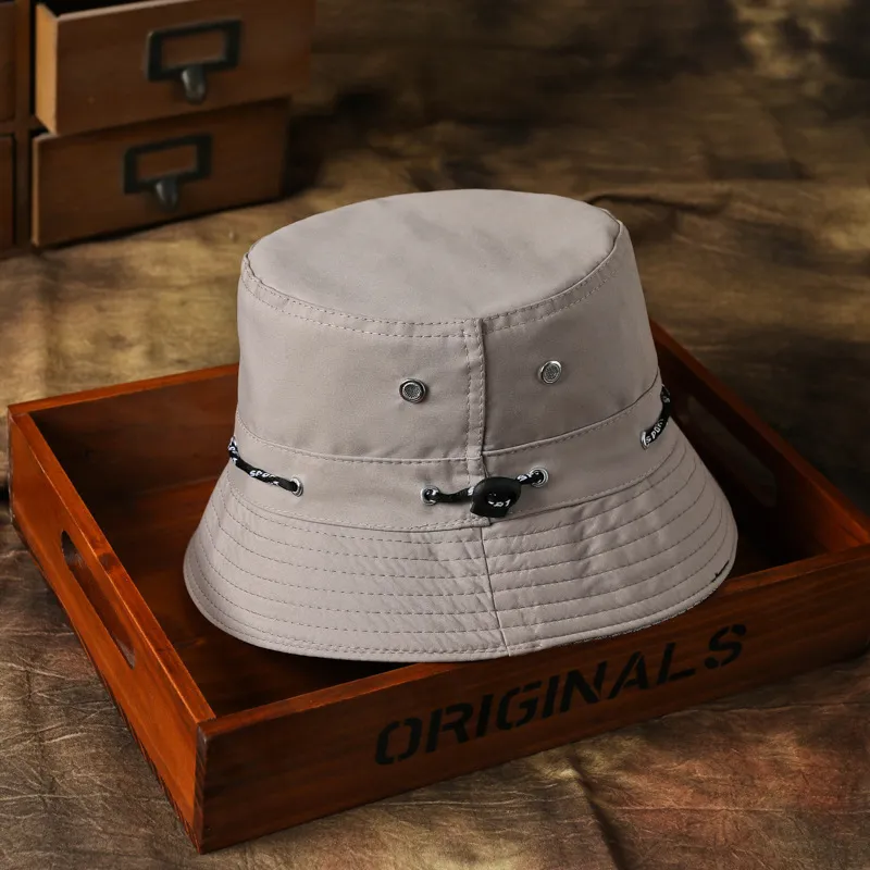 Fashion Casual Outdoor Rope Simple Solid Color Basic Sun Protection Bucket Hat