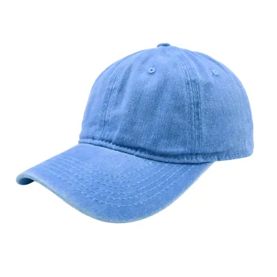 Vintage Unisex Solid Color Dome Washed Baseball Cap