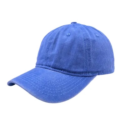 Vintage Unisex Solid Color Dome Washed Baseball Cap