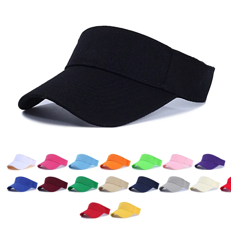 Solid Color Summer Women Sunshade Sun Protection Hollow Sports Hats