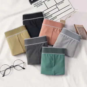 Men Fashion Casual Modal Solid Color Milk Fiber Mid Waist Boxer Pants