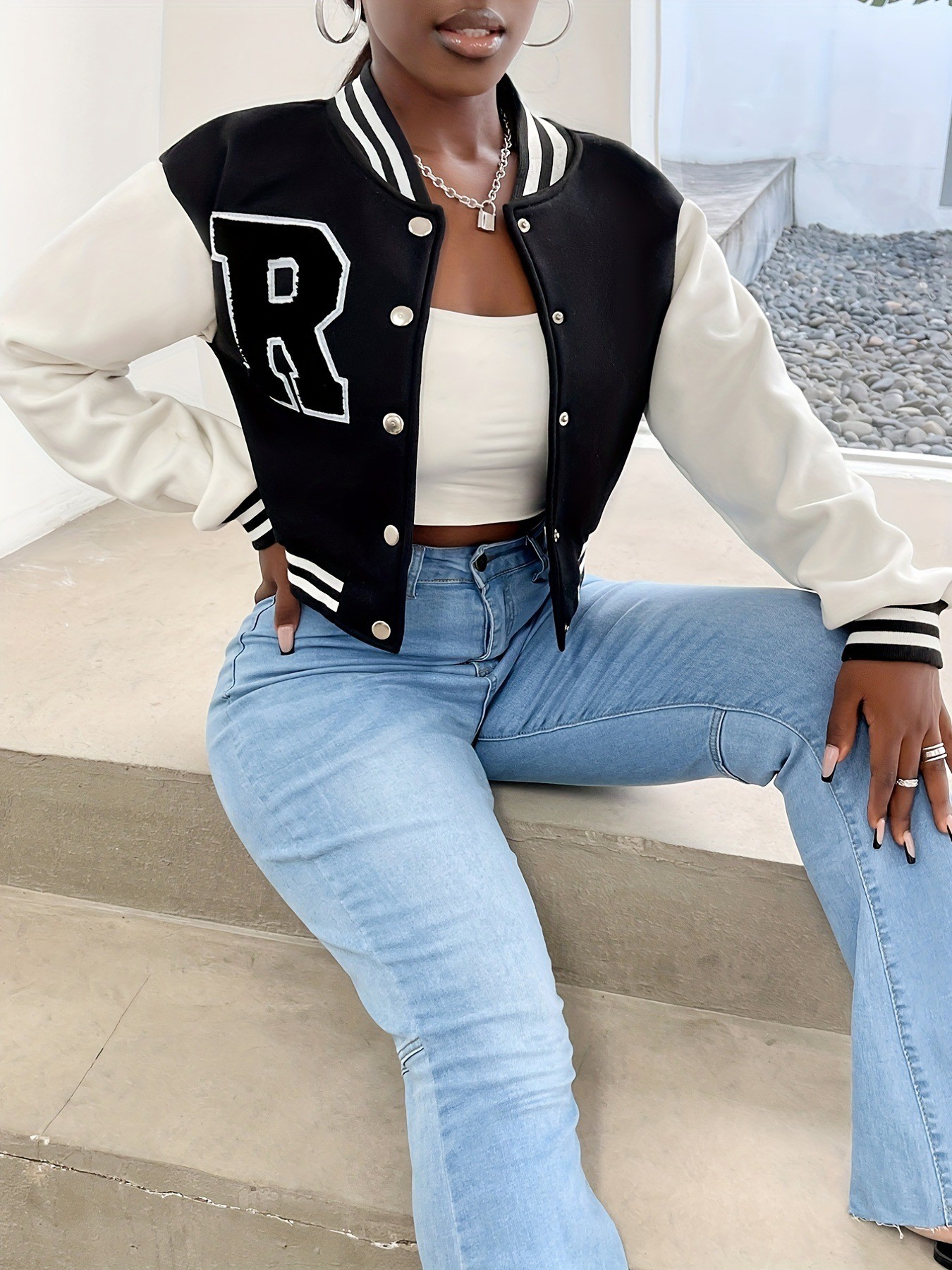 ジャケット・アウター THICC WOOL BASEBALL JKT Hipster American Baseball Suit Men's Thick Cotton Lovers