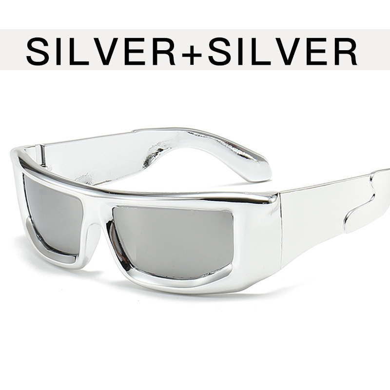 Wholesale Neutral Fashion Y2K Box Plating Color Sunglasses
