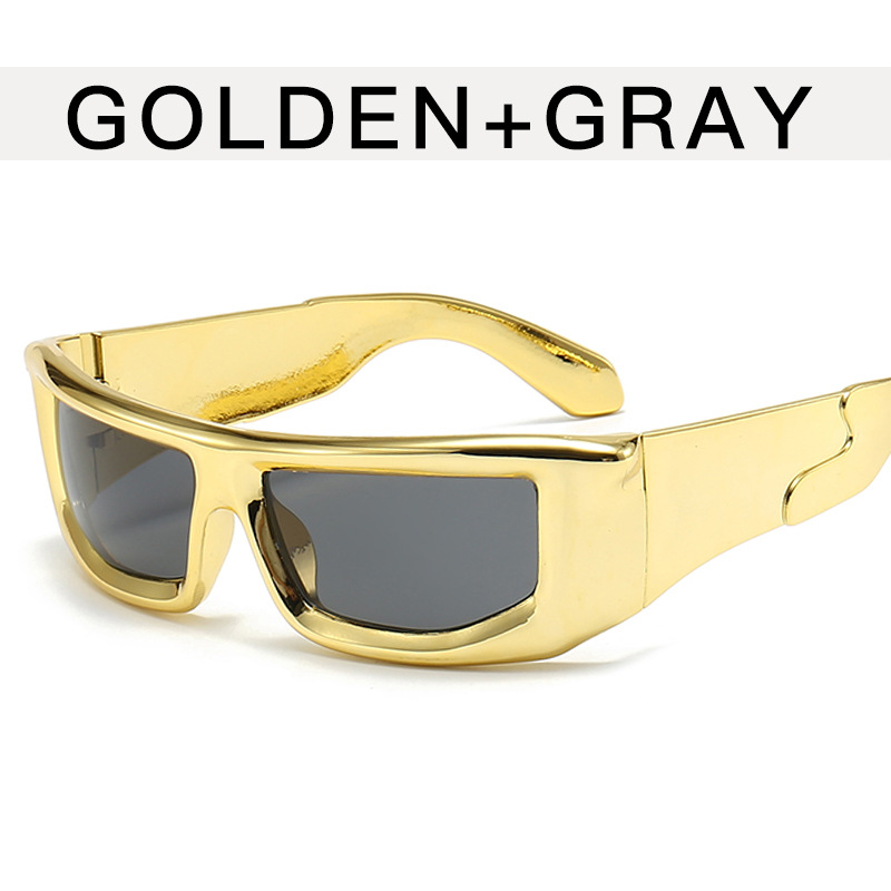 Wholesale Neutral Fashion Y2K Box Plating Color Sunglasses