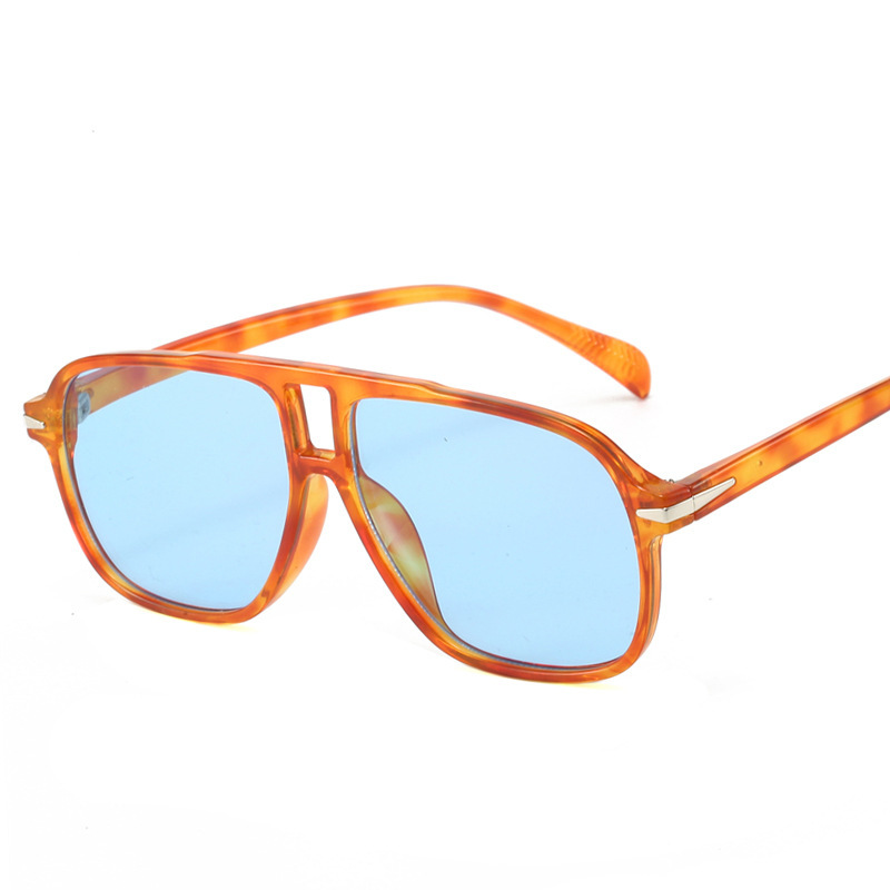 サングラス ^ONE BRILLIANT^ CynthiaOB434Leopard Cynthia-OB434-Leopard Wholesale Neutral Fashion Double Beam Leopard Sunglasses