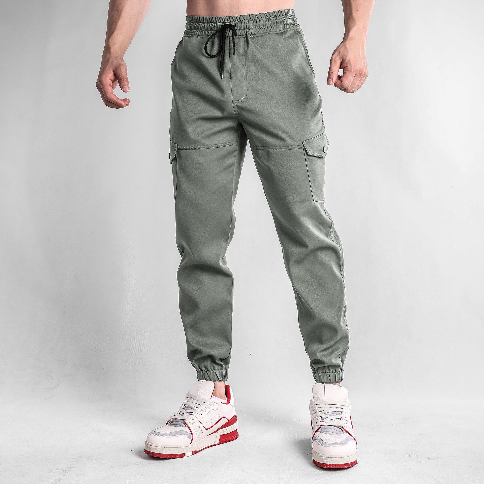 Wholesale Men Fashion Casual Basic Versatile Solid Color Wholesale Men Fashion Casual Basic Versatile Solid Color