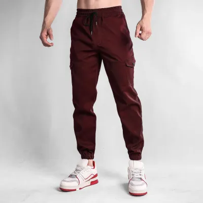 Men Casual Light Cooked Leisure Solid Color Cargo Jogger Pants
