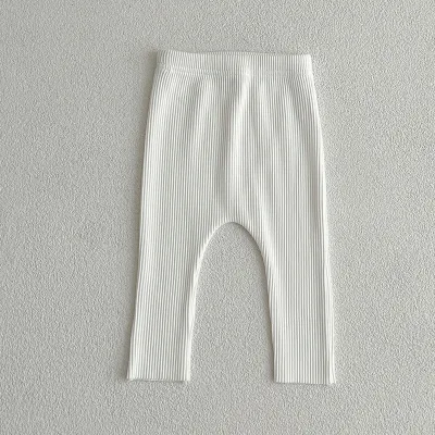 Kids Baby Boys Girls Casual Basic Solid Color Stripe Leggings Pants