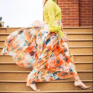 Women Fashion Bohemian Floral Print Skirt
