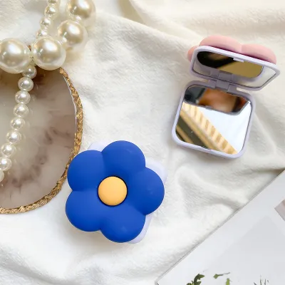 Small Fresh Air Floral Mobile Phone Airbag Bracket Adhesive Retractable Flip Mirror Portable Phone Holder