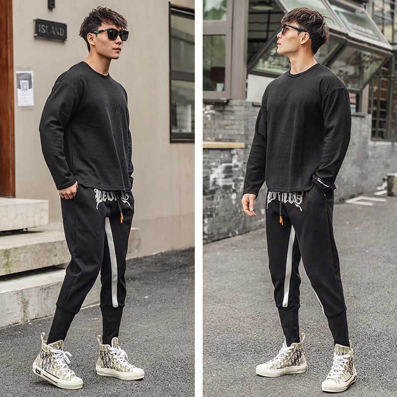 Zadaos Men's Tracksuit Winter Fleece Male Hoodies Pants Sets