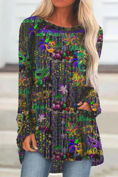 Valentine Day Women Fashion Creative Plaid Heart Graphic Long Sleeve T-Shirt