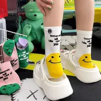 Women Multicolor Smiley Letter Socks