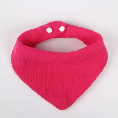 Baby Care Solid Color Cotton Gauze Triangle Towel