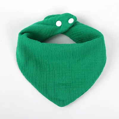 Baby Care Solid Color Cotton Gauze Triangle Towel