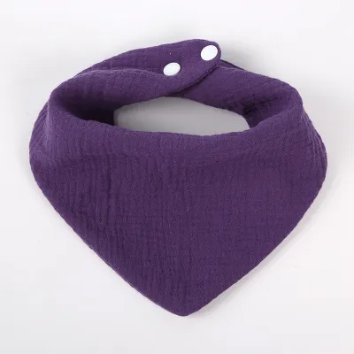 Baby Care Solid Color Cotton Gauze Triangle Towel