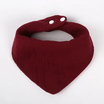 Baby Care Solid Color Cotton Gauze Triangle Towel