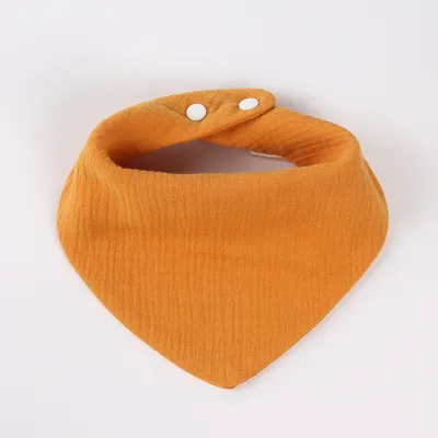 Baby Care Solid Color Cotton Gauze Triangle Towel