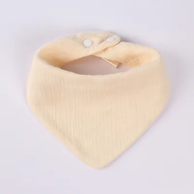 Baby Care Solid Color Cotton Gauze Triangle Towel