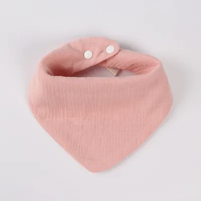 Baby Care Solid Color Cotton Gauze Triangle Towel